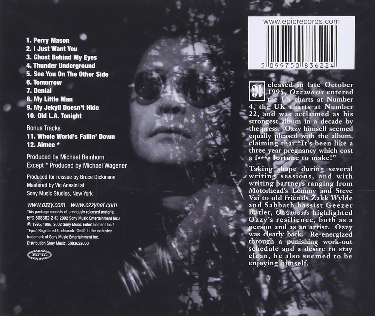 Image of Artwork for Ozzy Osbourne's Ozzmosis (CD)